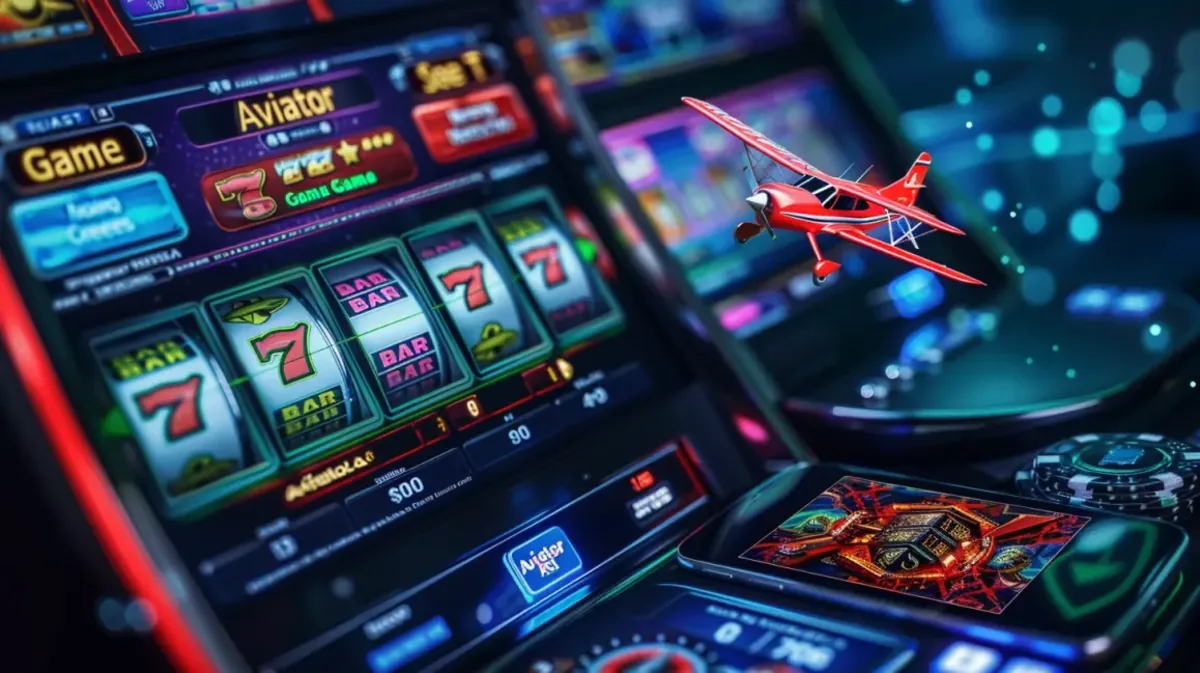 The dhk88 Aviator game displayed on multiple screens, featuring red fighter planes in an epic aerial battle over a world map, showcasing the game's thrilling action.